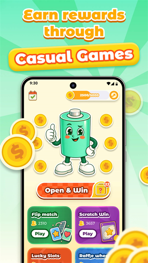 Charge 4 Cash – Home Screen